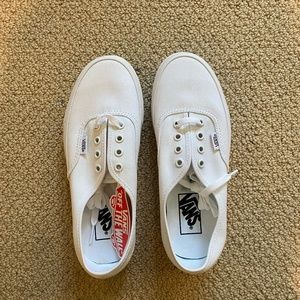 BNIB NWT Vans White Authentic True Shoes 7.0 Women or 5.5 Mens